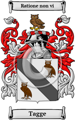 Tagge Family Crest/Coat of Arms