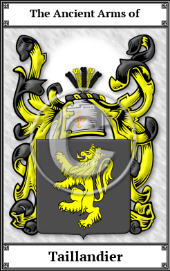 Taillandier Family Crest Download (JPG) Book Plated - 600 DPI