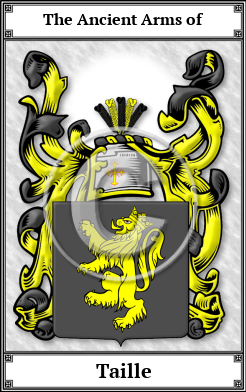 Taille Family Crest Download (JPG)  Book Plated - 150 DPI