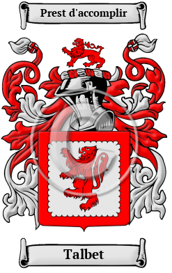 Talbet Family Crest/Coat of Arms