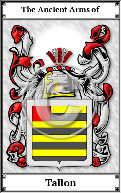 Tallon Family Crest Download (JPG)  Book Plated - 150 DPI