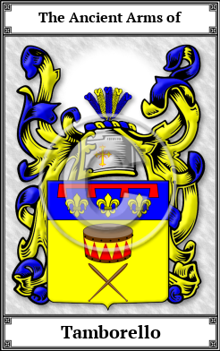 Tamborello Family Crest Download (JPG)  Book Plated - 150 DPI
