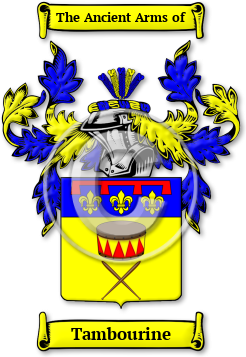 Tambourine Family Crest Download (jpg) Legacy Series - 150 DPI