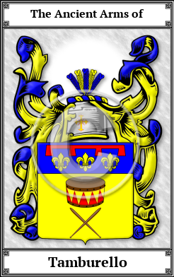 Tamburello Family Crest Download (JPG)  Book Plated - 150 DPI
