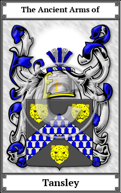 Tansley Family Crest Download (JPG) Book Plated - 600 DPI