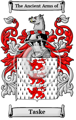 Taske Name Meaning, Family History, Family Crest & Coats of Arms