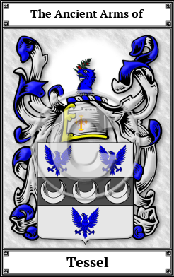 Tessel Family Crest Download (JPG)  Book Plated - 150 DPI