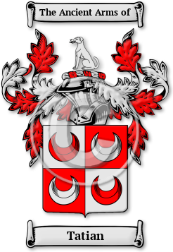 Tatian Family Crest Download (jpg) Legacy Series - 150 DPI