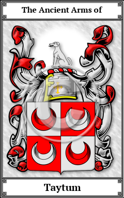Taytum Family Crest Download (JPG)  Book Plated - 150 DPI