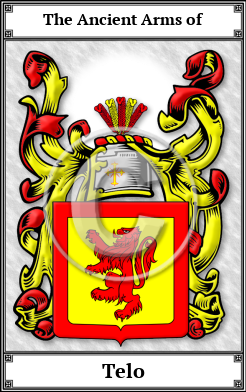 Telo Family Crest Download (JPG)  Book Plated - 150 DPI