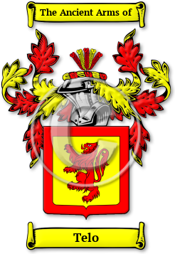 Telo Family Crest Download (jpg) Legacy Series - 150 DPI