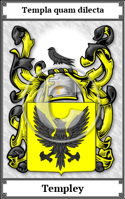 Templey Family Crest Download (JPG) Book Plated - 600 DPI