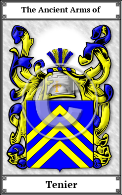 Tenier Family Crest Download (JPG) Book Plated - 600 DPI