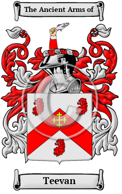Teevan Family Crest/Coat of Arms
