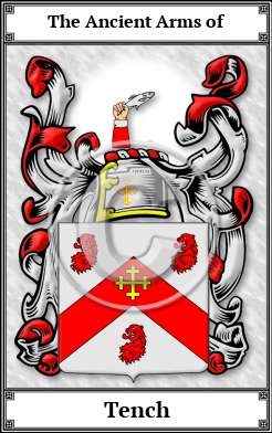 Tench Family Crest Download (JPG) Book Plated - 300 DPI