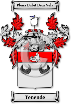Tenende Family Crest Download (jpg) Legacy Series - 150 DPI