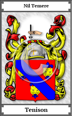 Tenison Family Crest Download (JPG)  Book Plated - 150 DPI