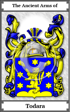 Todara Family Crest Download (JPG) Book Plated - 600 DPI