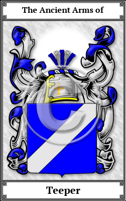 Teeper Family Crest Download (JPG)  Book Plated - 150 DPI