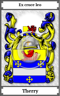 Therry Family Crest Download (JPG)  Book Plated - 150 DPI