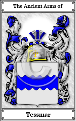 Tessmar Family Crest Download (JPG) Book Plated - 600 DPI