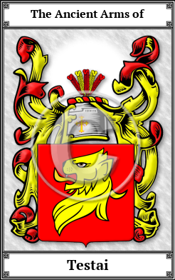 Testai Family Crest Download (JPG)  Book Plated - 150 DPI
