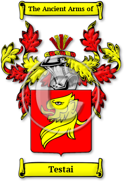 Testai Family Crest Download (jpg) Legacy Series - 150 DPI