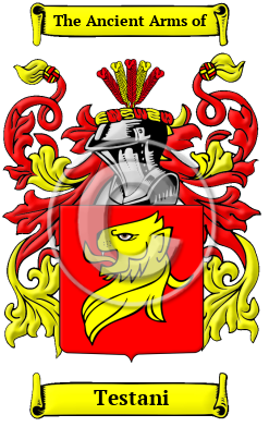 Testani Family Crest/Coat of Arms