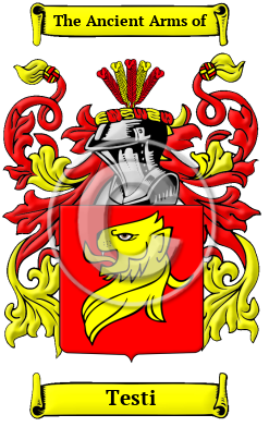 Testi Family Crest/Coat of Arms