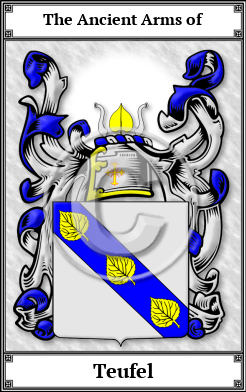 Teufel Family Crest Download (JPG)  Book Plated - 150 DPI