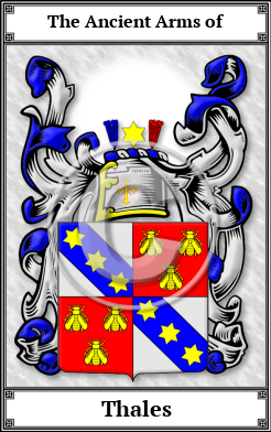 Thales Family Crest Download (JPG) Book Plated - 600 DPI