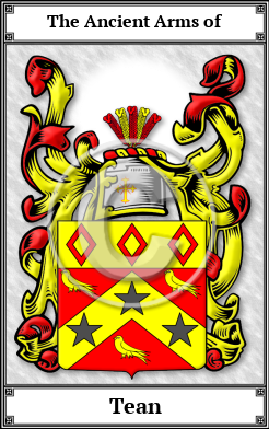 Tean Family Crest Download (JPG)  Book Plated - 150 DPI