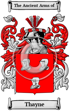 Thayne Family Crest/Coat of Arms