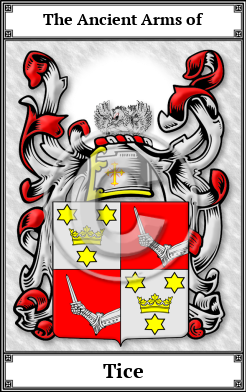 Tice Family Crest Download (JPG) Book Plated - 600 DPI