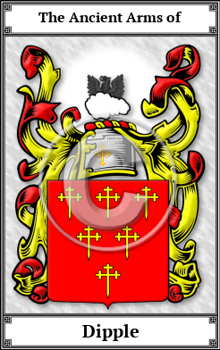 Dipple Family Crest Download (JPG)  Book Plated - 150 DPI