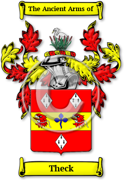 Theck Family Crest Download (jpg) Legacy Series - 150 DPI