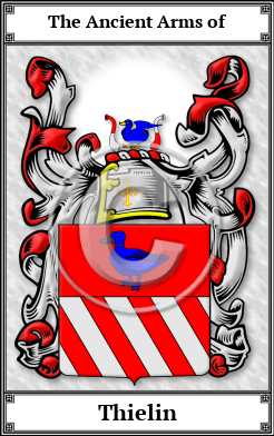 Thielin Family Crest Download (JPG) Book Plated - 600 DPI