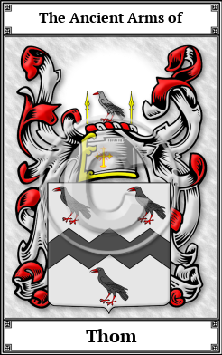 Thom Family Crest Download (JPG)  Book Plated - 150 DPI