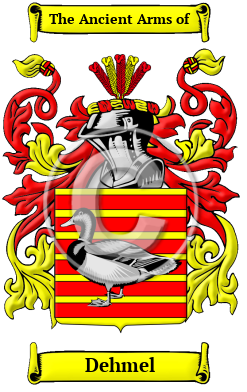 Dehmel Family Crest/Coat of Arms