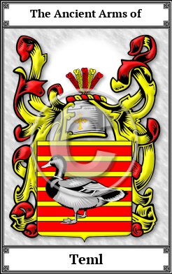 Teml Family Crest Download (JPG)  Book Plated - 150 DPI