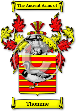 Thomme Family Crest Download (jpg) Legacy Series - 150 DPI