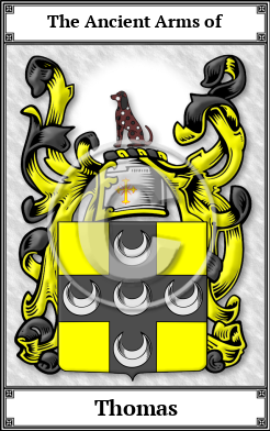 Thomas Family Crest Download (JPG)  Book Plated - 150 DPI