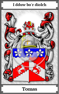 Tomas Family Crest Download (JPG)  Book Plated - 150 DPI