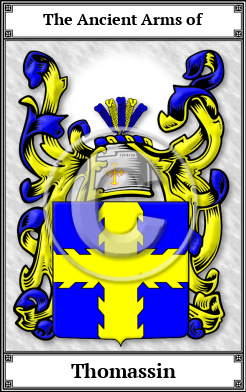 Thomassin Family Crest Download (JPG)  Book Plated - 150 DPI