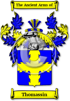Thomassin Family Crest Download (jpg) Legacy Series - 150 DPI