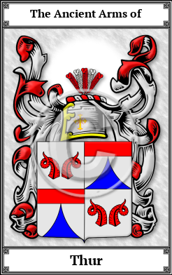Thur Family Crest Download (JPG)  Book Plated - 150 DPI