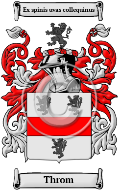 Throm Family Crest/Coat of Arms