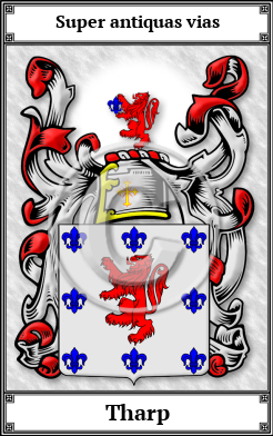 Tharp Family Crest Download (JPG)  Book Plated - 150 DPI