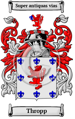 Thropp Family Crest/Coat of Arms