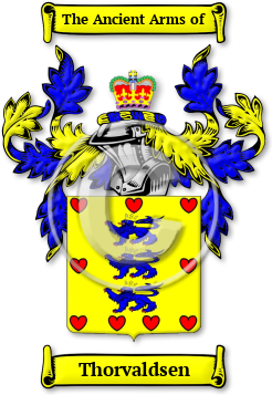 Thorvaldsen Family Crest Download (jpg) Legacy Series - 150 DPI